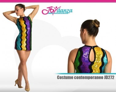 Tubino multicolor paillettato Danza Moderna Costumi moderna e musical