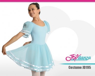 Costume Danza Classica con nastrini di raso