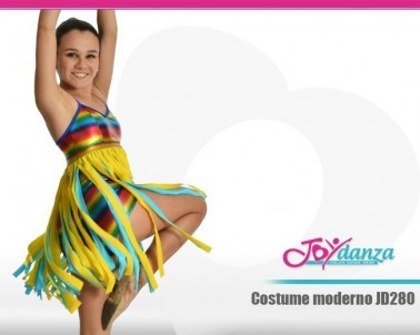 Vestito con frange colorate Danza Moderna Costumi moderna e musical