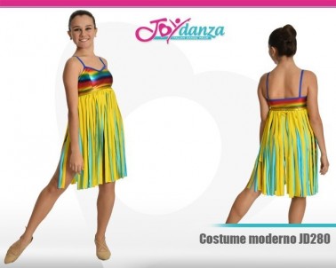 Vestito con frange colorate Danza Moderna Costumi moderna e musical