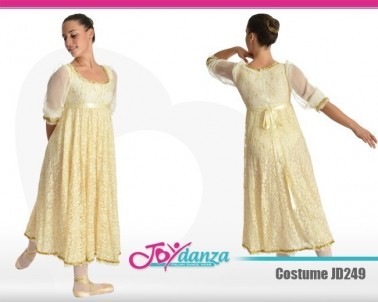ODASDO Abito Lungo Da Danza Classica Donna – Maniche Corte, Scollo A V Con Volant, In Poliestere Ed Elastan, Per Spettacoli