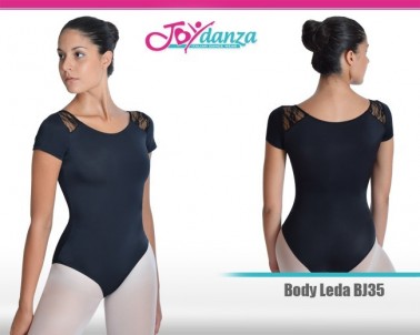 Body danza Pizzo mezza manica