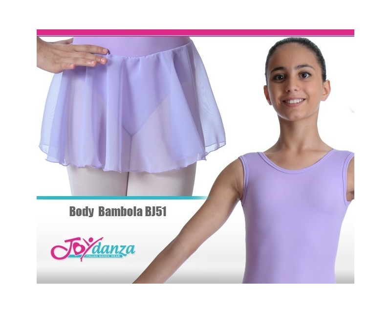 Body Per Bambina In Nylon Lucido Per Danza Classica, Senza Maniche, Con Gonna Incorporata, Taglie 3-14 Anni, Vari Colori, P&R DANCEWEAR LTD - 2