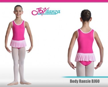 Body per danza bambina con gonna plissettata