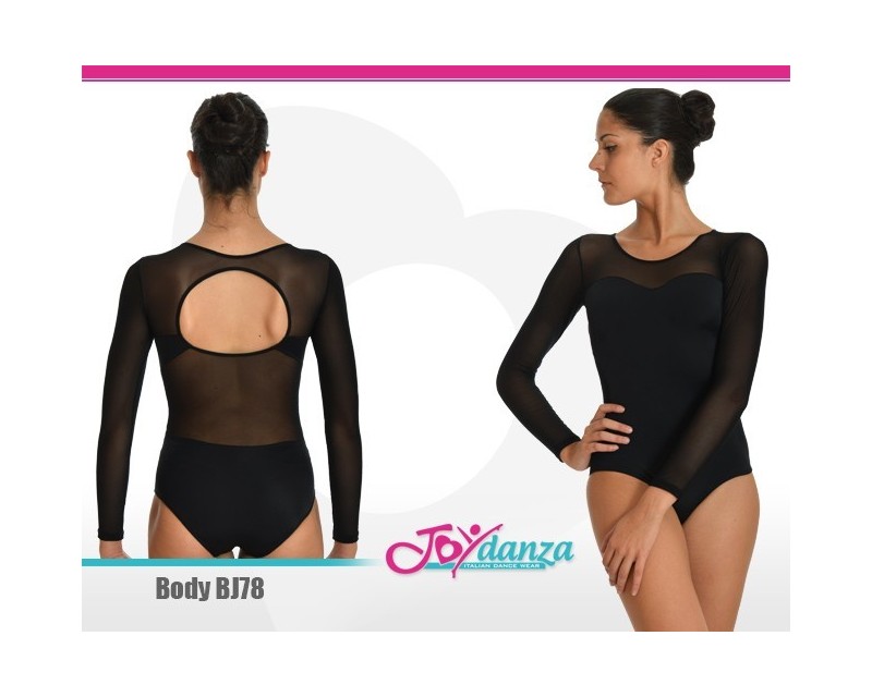 Body A Maniche Lunghe In Microfibra Elasticizzata Per Danza - Foto 14