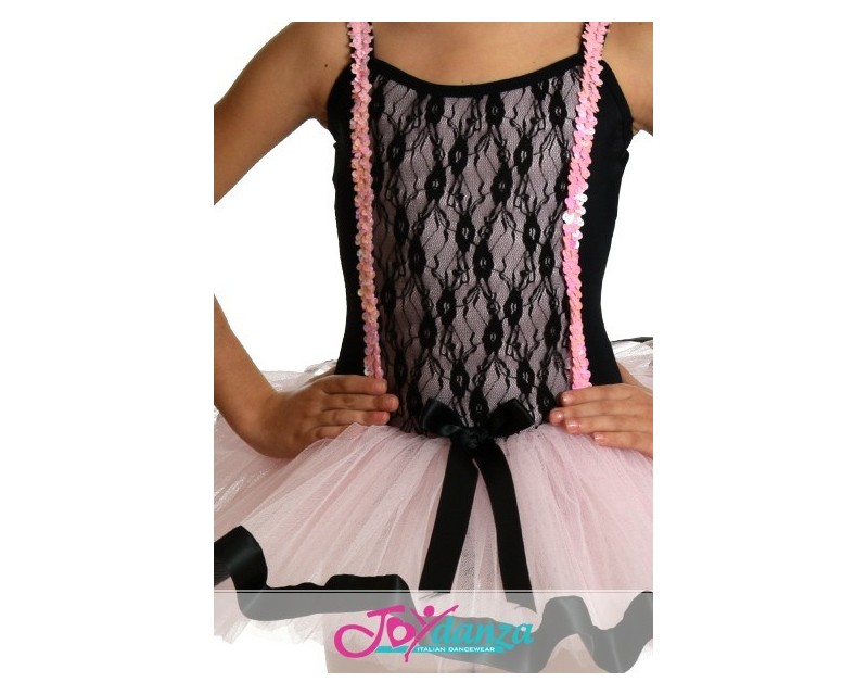 Tut Danza Classica Bambina Bianco E Rosa Body Ballerina Bimba Balletto - 4