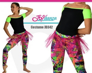 Completo Top e Leggings fantasia Danza Moderna Costumi moderna e musical