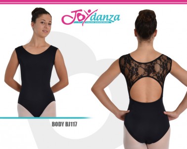 Body Danza Smanicato con top in pizzo