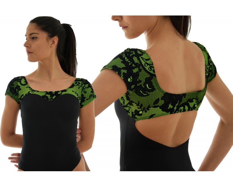 Body Danza In Pelle Verniciata Metallizzata Per Ragazze - Nuovo Con Etichette