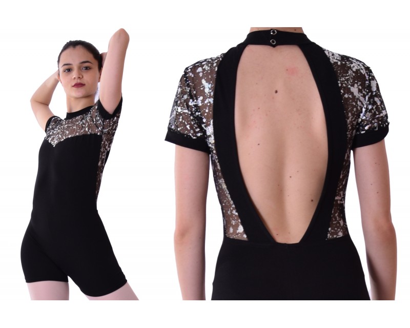 Tuta Ginnastica Donna FYMNSI - Body Da Danza Da Donna, Lucido, Body Da Balletto, Sportivo, Da Body Metallizzato Donna - 9