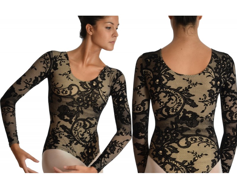 Body Intero Uomo In Spandex &ndash; Fantino Finto Collo &ndash; Per Danza, Palestra, Costume