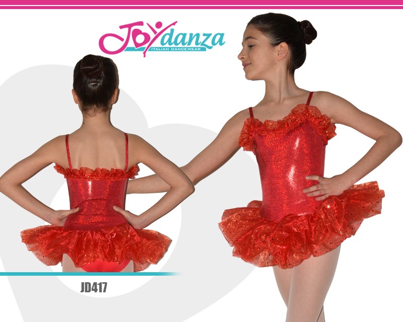 Tutù danza laminato con gonna organza